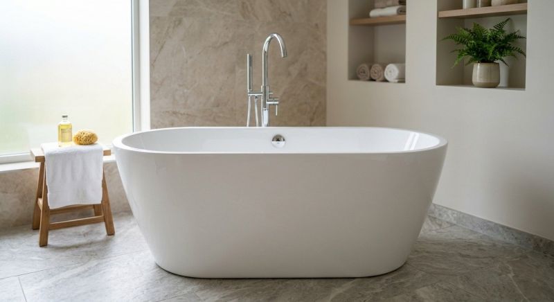 Acrylic Bathtub Installation in Portland, ME
